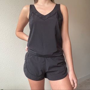 Lululemon black speedy runsie romper